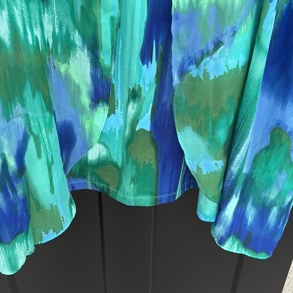 Catherine’s Colorful Sleeveless Dress w/Sheer Overlay & Abstract Design. Size 5X - Picture 7 of 11
